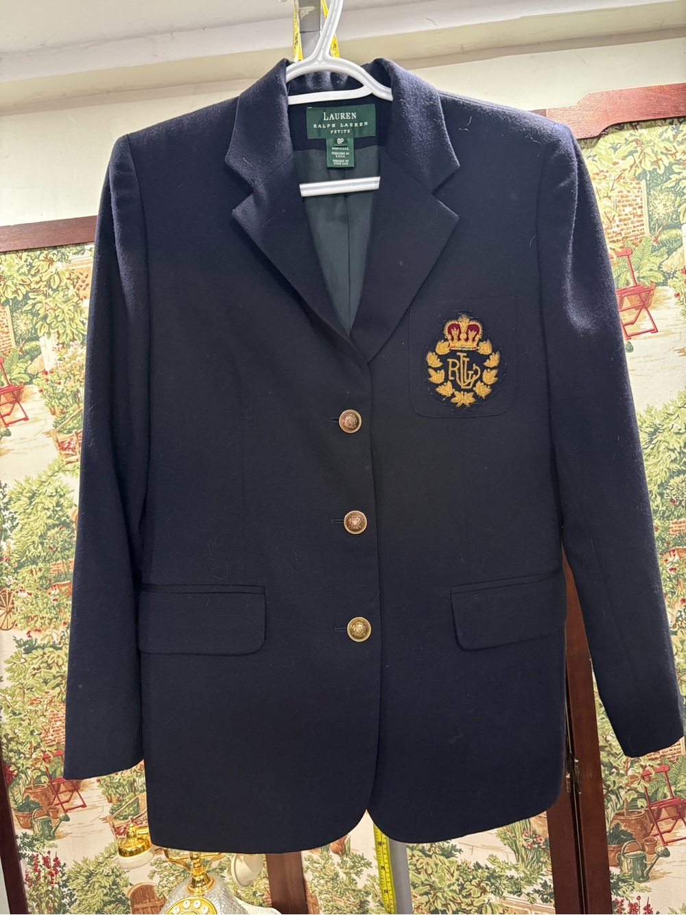 Ralph Lauren Navy Blue Crest Blazer 8P